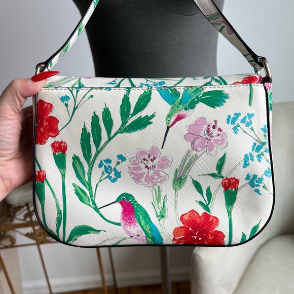 Kate Spade Laurel Way Hummingbird Floral Large Carsen Crossbody Bag LIKE NEW - Picture 4 of 9